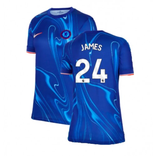 Fotballdrakt Dame Chelsea Reece James #24 Hjemmedrakt 2024-25 Kortermet